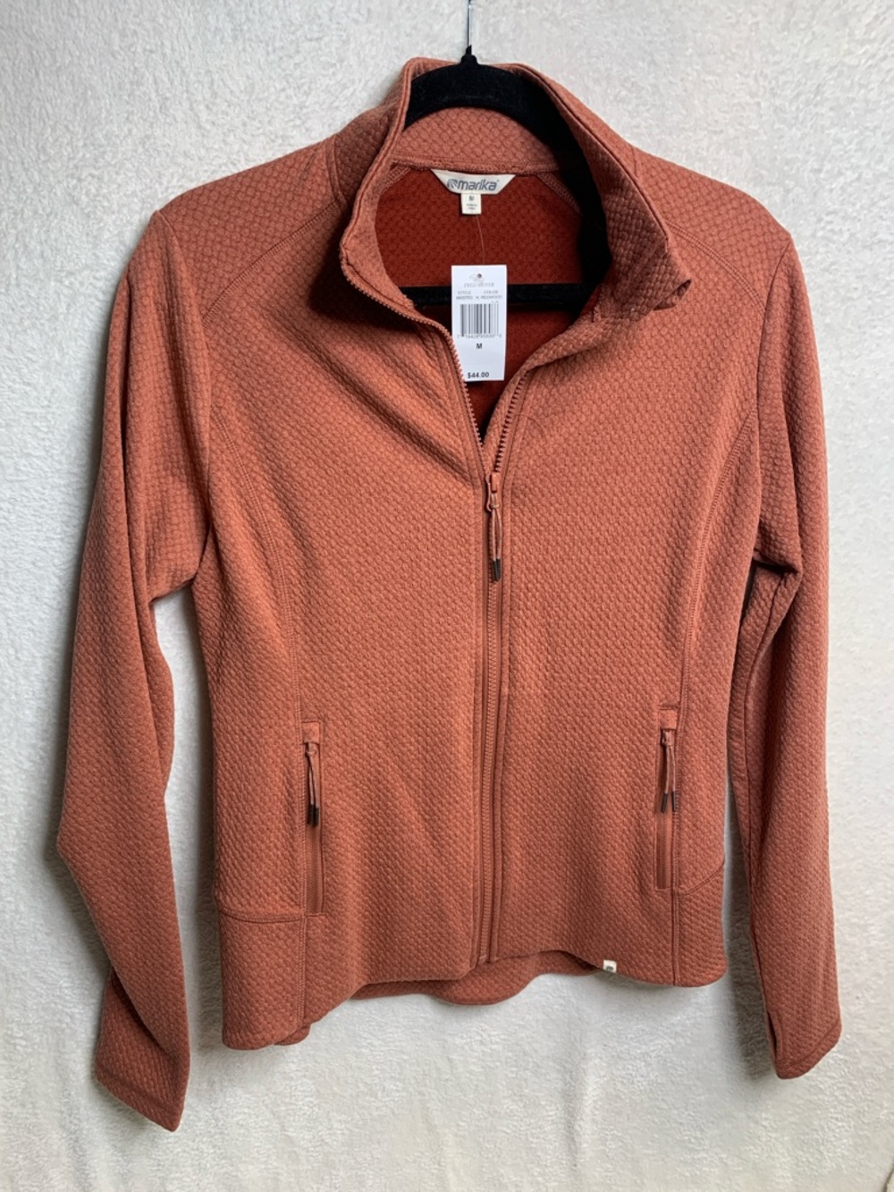 Marika Quilted Zip-Up Jacket in Terracotta Women’s Sz M
